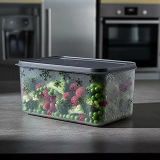 Deconox No Frost Silikon Yumuşak Kapalı Saklama Kabı Dondurucu Buzluk Saklama Kabı 3150 Ml, Kapaklı No Frost Saklama Kabı 3150 Ml, Derin Dondurucu Saklama Kabı 3150 Ml