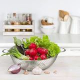 Deconox Paslanmaz Çelik 26cm Çift Kulplu Sepet Süzgeç, Salata, Meyve, Makarna Süzgeci - Paslanmaz Çelik Çift Kulplu 26cm Sepet Süzgeç