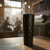 Deconox Paslanmaz Çelik Termos Kupa 400 ml | Petek Desenli, Vakum Yalıtımlı | 4-6 Saat Sıcak/Soğuk Tutma | Kilitli Kapak, BPA İçermez | Seyahat, Ofis, Spor İçin