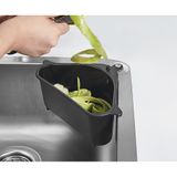 Deconox Plastik Lavabo Çöp Filtresi ve Süzgeci - Silikon Vantuzlu Köşe Lavabo Organizeri - Yemek Artığı Süzme ve Çöp Toplama Sepeti (18x18x9.5 cm - Asorti)