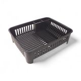 Deconox Portatif Kaşıklık Bölmeli Bulaşıklık | Tezgah Üstü Bulaşık Kurutmalık | 4 Renk Seçeneği | Dayanıklı ABS Plastik Malzeme (42x33x12cm) (SİYAH)