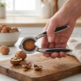 Deconox Profesyonel Paslanmaz Çelik Ceviz Kıracağı - Ergonomik Tasarımlı, Etrafa Sıçratmayan Hazneli Ceviz, Fındık ve Badem Kırıcı | Kabuklu Yemiş Kırıcı Mat Doku