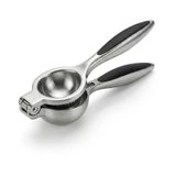 Deconox Profesyonel Paslanmaz Çelik Limon Sıkacağı, Manuel Narenciye ve Limon Presi, Ergonomik Kollu, Kolay Yıkanabilir, Büyük Boy (24 cm) Mat Doku