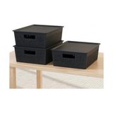 Deconox Seul Çok Amaçlı Kapaklı Saklama Kutusu - Şık ve Dekoratif Dolap Içi Organizer Düzenleyici (4 L / 12 L / 20 L Boy Seçenekli) 3 Renk (Beyaz, 20 Litre) - 001-Renkli