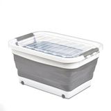 Deconox Tekerlekli Katlanabilir Akordiyon Saklama Sepeti Pratik ve Taşınabilir Tekerlekli Katlanabilir Akordiyon Saklama Sepeti - Düzeni Kolayca Sağlayın! (45 Litre ve 30 Litre Seçenekli) (30 LİTRE)