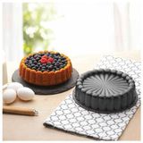 Deconox Thermo Döküm Gövdeli Keskin Tart ve Kek Kalıbı 23cm, Dilimli ve Döküm, Siyah Granit Benekli Pişirme Kabı, Kolay Çıkarma, Dayanıklı Alüminyum Alaşım