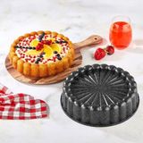 Deconox Thermo Döküm Gövdeli Keskin Tart ve Kek Kalıbı 28CM, Dilimli ve Döküm, Siyah Granit B