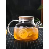 Deconox Vakumlu Bambu Kapaklı Isıya Dayanıklı Borosilikat Cam Demlik, Süzgeçli (1000 ML) | Teapot.Deconox Vakumlu Bambu Kapaklı Borosilikat Cam Demlik – Süzgeçli ve Isıya Dayanıklı Teapot (1000 ML)