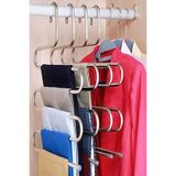 DECOOR MALL 3 Adet Metal Pantolon Eşarp Askısı 5 Katlı Askı 3 Adet