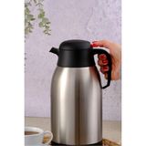 Decopat 2.5 Litre Çift Kat Paslanmaz Çelik Termos Siyah (Çay Kahve Piknik Kamp Outdoor Ofis Otel Kafe Okul) - Inox