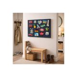 Decopin METAL MAGNET PANOSU - HATIRLATMA HATIRA PANOSU ANTRASİT 35X50 CM