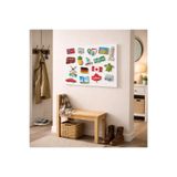 Decopin METAL MAGNET PANOSU - HATIRLATMA HATIRA PANOSU BEYAZ 35X50