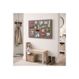 Decopin METAL MAGNET PANOSU - HATIRLATMA HATIRA PANOSU VİZON 35X50