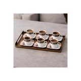 Decopin SERVİS TEPSİSİ , ÇAY - KAHVE TEPSİSİ 26X42 CM BAKIR RENK