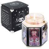 DECOPIRE Tarot Kedi Koruma Kristal Mum, El Yapımı, Ametist ve Kuru Çiçekler, Amber ve Sandal Ağacı Kokusu, Doğum Günleri için, Büyücülük, Rahatlama
