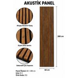 Decor Concept Kahverengi Ahşap Desenli Akustik Çıtalı Dekoratif Duvar Paneli 60×280 cm – 8×3 Çıta Model 251