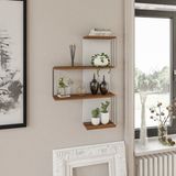 Decor Loger Destan Duvar Rafı - Beyaz - Ceviz