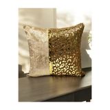 DECORA CASA HOME COLLECTİON Varaklı Yumuşak Tavşan Tüyü Dekoratif Kırlent Kılıfı 45x45