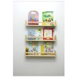 decoraid Montessori Kitaplık Eğitici Çocuk Raf 50 Cm 3'lü Huş Ağacı