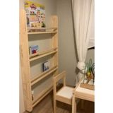 decoraid Montessori kitaplık Montessori çocuk odası kitaplığı ahşap doğal kitaplık ahşap kitaplık 100 x 50 cm