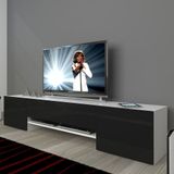 Decoraktiv 1E1 Beyaz Siyah Mdf Tv Ünitesi Tv Sehpası