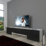 Decoraktiv 1E1SLM Beyaz Siyah Tv Ünitesi Tv Sehpası
