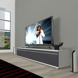 Decoraktiv Beyaz Antrasit Eko 140 T Mdf Tv Ünitesi