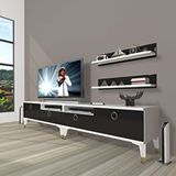 Decoraktiv Beyaz Siyah Eko 22R Mdf Gold Tv Ünitesi