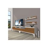 Decoraktiv Ceviz Beyaz Eko 220R Mdf Gold Tv Ünitesi