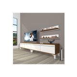 Decoraktiv Ceviz Beyaz Eko 220T Mdf Silver Tv Ünitesi