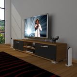 Decoraktiv Eko 140 Mdf Dvd Ceviz Siyah Tv Sehpa Ünitesi