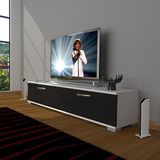Decoraktiv Eko 140 Mdf Std Beyaz Siyah Tv Sehpa Ünitesi