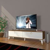 Decoraktiv Eko 140 MDF STD Gold Ceviz Beyaz TV Sehpa Ünitesi