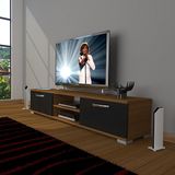 Decoraktiv Eko 140 Slm Dvd Ceviz Siyah Tv Sehpa Ünitesi