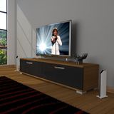 Decoraktiv Eko 140 Slm Std Ceviz Siyah Tv Sehpa Ünitesi