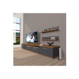 Decoraktiv Eko 200R Mdf Ceviz Antrasit Tv Ünitesi