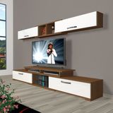 Decoraktiv Eko 200R Mdf Rustik Beyaz Ceviz Tv Ünitesi