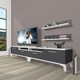 Decoraktiv Eko 200R Mdf Silver Beyaz Antrasit Tv Ünitesi