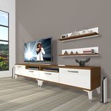 Decoraktiv Eko 200R Mdf Silver Beyaz Ceviz TV Sehpa Ünitesi