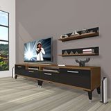 Decoraktiv Eko 200R Mdf Silver Ceviz Siyah Tv Ünitesi