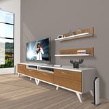 Decoraktiv Eko 200r SLM Retro TV Sehpa Ünitesi - Ceviz Beyaz