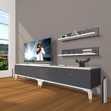 Decoraktiv Eko 200T Mdf Gold Beyaz Antrasit TV Sehpa Ünitesi