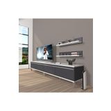 Decoraktiv Eko 200T Mdf Krom Ayaklı Beyaz Antrasit Tv Ünitesi