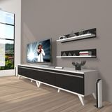 Decoraktiv Eko 200T Mdf Retro Tv Ünitesi Tv Sehpası - Beyaz - Siyah