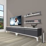 Decoraktiv Eko 200T Mdf Silver Beyaz Antrasit Tv Ünitesi