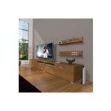 Decoraktiv Eko 220R MDF Beyaz Siyah Tv Ünitesi