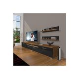 Decoraktiv Eko 220R MDF Ceviz Siyah Tv Ünitesi