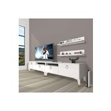 Decoraktiv Eko 220R Mdf Gold Parlak Beyaz Tv Ünitesi