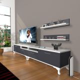 Decoraktiv Eko 220R Mdf Rustik Beyaz Antrasit Tv Ünitesi