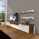 Decoraktiv Eko 220R SLM Rustik Beyaz Ceviz Tv Ünitesi